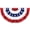 1 Pack 3x6 FT, variant on 3 Pack 3x6 FT USA Pleated Fan Flag, American Bunting Flag Patriotic Half Fan Banner 4th of July Decorations Outdoor Memorial Day Decor Fourth July Independence Day Outside Red White and Blue Decor