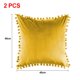 thumbnail image 2 of Dinheiro Funda de almohada sólida de terciopelo granular suave de 18x18 "adecuada para sofá dormitorio Coche paquete de 2 piezas, 2 of 5
