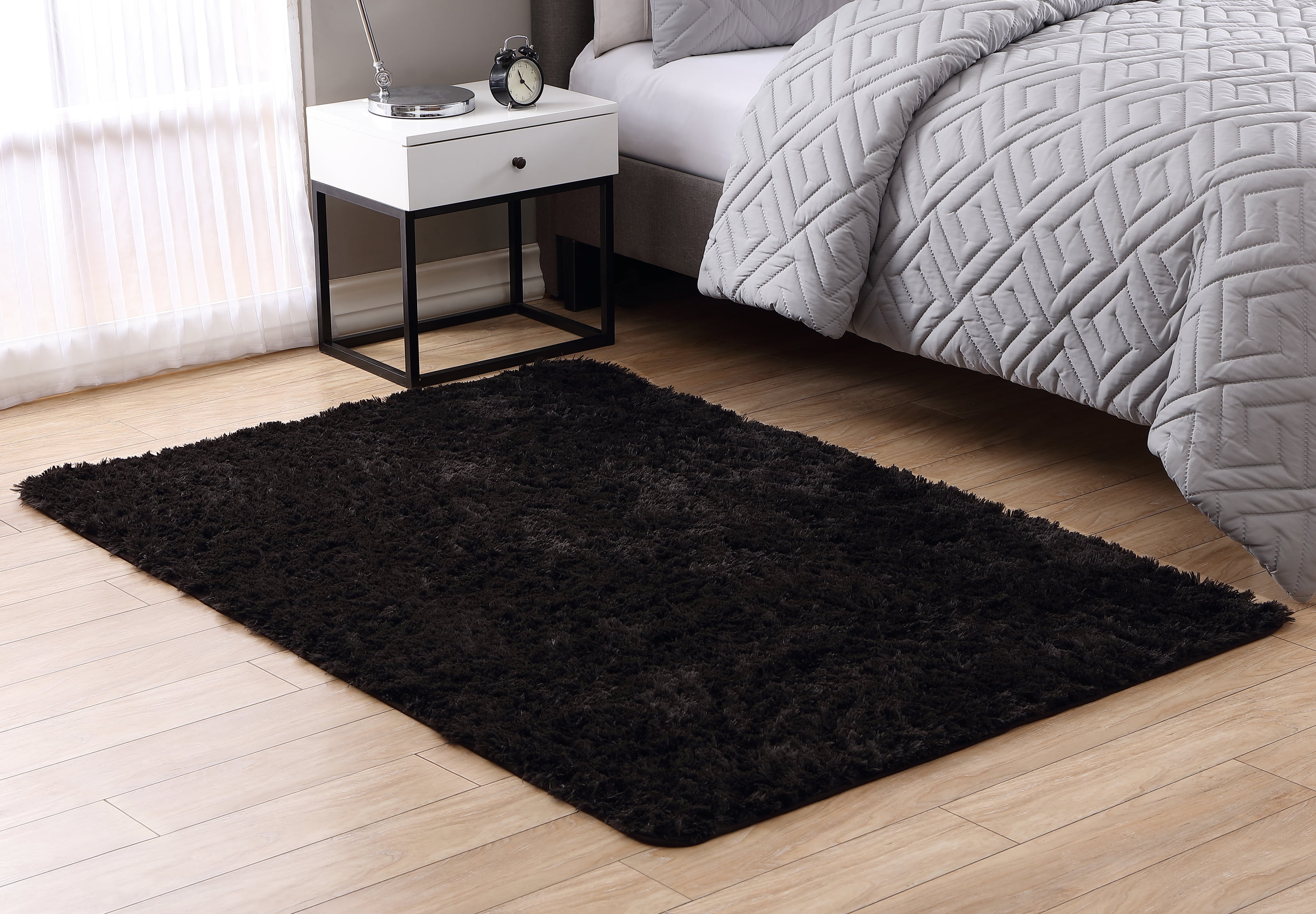Mainstays Fuzzy Shag Area Rug, Multiple Colors and Sizes Available