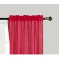 thumbnail image 4 of Gorgeous Home Linen 2pc MR2 Red Rod Pocket Window Curtain Semi-Sheer Light Filtering 54" wide X 95" Set of 2, 4 of 5