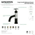 thumbnail image 4 of Kingston Brass KS2828CG Fuller One-Handle Single-Hole Bathroom Faucet with Push Pop-Up Drain, Matte Black/Brushed Nickel, 4 of 4
