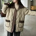thumbnail image 5 of GigrtiJin Girls Teens Quilted Jacket Khaki Lapel Button Down Long Sleeve Pocket Outcoat Trendy Thermal Outwear 4-14 Years, 5 of 7