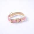 thumbnail image 1 of Jinsinto Collier pour Chien, Cuir, Collier pour Chien Réglable Coussin Doux en Cuir pour Petit, Rose, S, 1 of 5