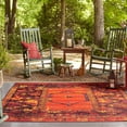 thumbnail image 3 of Unique Loom Outdoor Tribal Collection Area Rug - Quepos (12' Square Multi/Black), 3 of 7