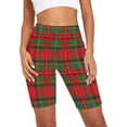 thumbnail image 3 of Women Printed Cycling Shorts, Mid Thigh Stretch Short Leggings, High Waist Colorful, 3 of 3