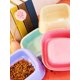 thumbnail image 3 of 1pc Pink Candy-Colored Square Straw Fiber Pet Bowl, Convenient & Easy To Clean Food&Wate Bowl For Cats And Dogs, 3 of 5