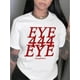 thumbnail image 2 of Eye 4 Eye Graphic Print T-Shirt for Women, Casual Crew Neck Short Sleeve Tee, Polyester and Spandex Blend, Medium Stretch Knit Fabric, Fashionable All-Season Top, 2 of 8