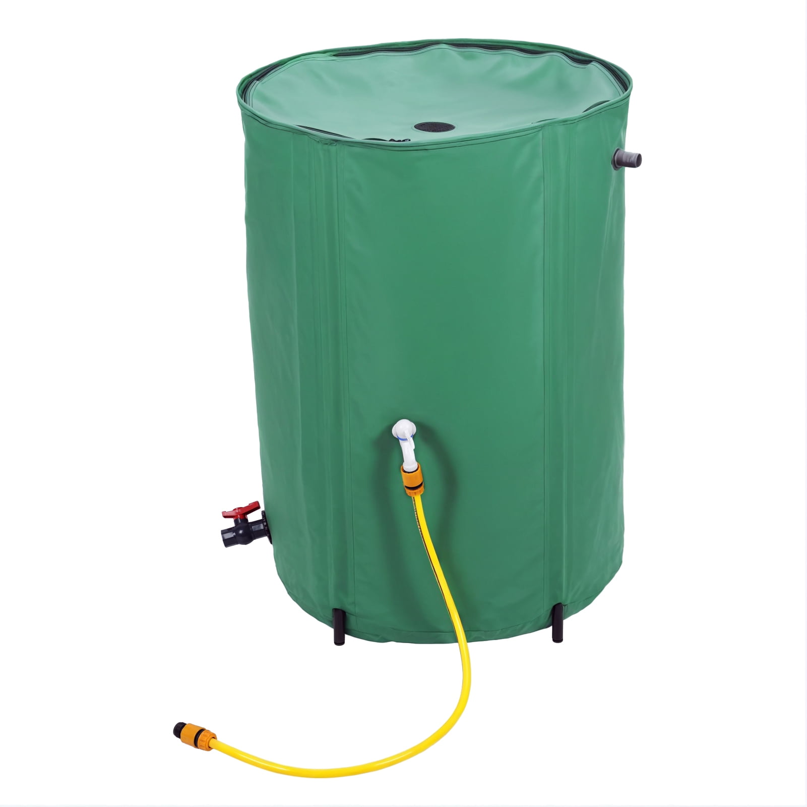 TidBay 53/100 Gallon Rain Barrel Water Collection System, Collapsible Portable Water Storage Tank, Rainwater Collector with Filter, Faucet with Switch