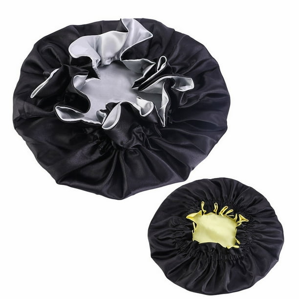 Gorro de dormir de satén para padres e hijos - Imitación de seda, elástico, para proteger el cabello