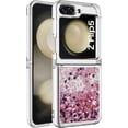 thumbnail image 3 of Glitter Clear Sparkly Bling Case for Samsung Galaxy Z Flip5, Flowing Liquid Quicksand Cover Soft TPU Phone Case for Samsung Galaxy Z Flip 5  Rose Gold, 3 of 12