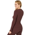 thumbnail image 4 of Kindly Yours Women's Seamless Ribbed Crew Neck Thermal Top, Sizes S-3X, 4 of 8