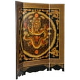 thumbnail image 2 of Oriental Furniture 6 ft. Tall Black Lacquer Room Divider - Dragon, 2 of 6