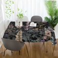 thumbnail image 3 of Yayeee Tablecloths 60" x 120" Rectangle Wrinkle Resistant Party Table Cover, Dark Flowers Pattern, 3 of 8