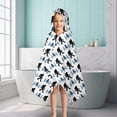 thumbnail image 6 of White Bigfoot and Pine Tree Pattern Hooded Bath Towel，50"x30" for Ages 3 To 12 Kids, Quick Dry Lightweight Soft Microfiber Hood Beach Towel Cover Up for Kids, 6 of 7