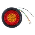 thumbnail image 4 of Luz trasera redonda de 12-24V, 16LED, señal de giro de Color de luz roja y amarilla para remolque, camiones, caravana, RV Jadeshay A, 4 of 8