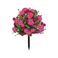 thumbnail image 2 of Xecvkr Outdoor Simulation Flower Ground Arrangement Patio Begonia Artificial Potted Plants Fake Bouquet Maintenance Free Decoration Easy Setup All Year 1 Piece Hot Pink, 2 of 9