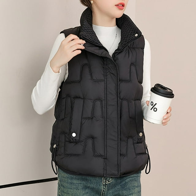 Ailaofu Women's Vest Down Cotton Jacket Loose Warm Sleeveless Waistcoat Winter Coat