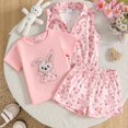 thumbnail image 2 of Gubotare Baby Summer Clothes Baby Clothes Girl Toddler Summer Outfits Infant Casual Sleeveless Ruffle Tank Cute Short Set Baby Clothing 6 9 12 18 24 Months 2T 3T 4T 5T (Pink,12-18 Months), 2 of 8