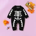 thumbnail image 6 of Xinhuaya Newborn Baby Boy Girl Halloween Costume Knitted Sweater Romper Skeleton Jumpsuit Outfit Skull Clothes 0-18M, 6 of 12