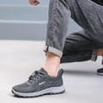 thumbnail image 6 of NOKIO Men's Knit Sneakers Breathable Wide Width Summer Sport Shoe Lightweight Comfortable Road Running Shoes Anti-S𝗅ip La𝖼e Up Training Shoes Soft Sole Hiking Shoes for Back to College, 6 of 9