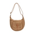 thumbnail image 3 of Bolso de hombro para mujeres tejidas a mano bolso de playa bohemio para vacaciones de fiesta de trabajo caqui, 3 of 8