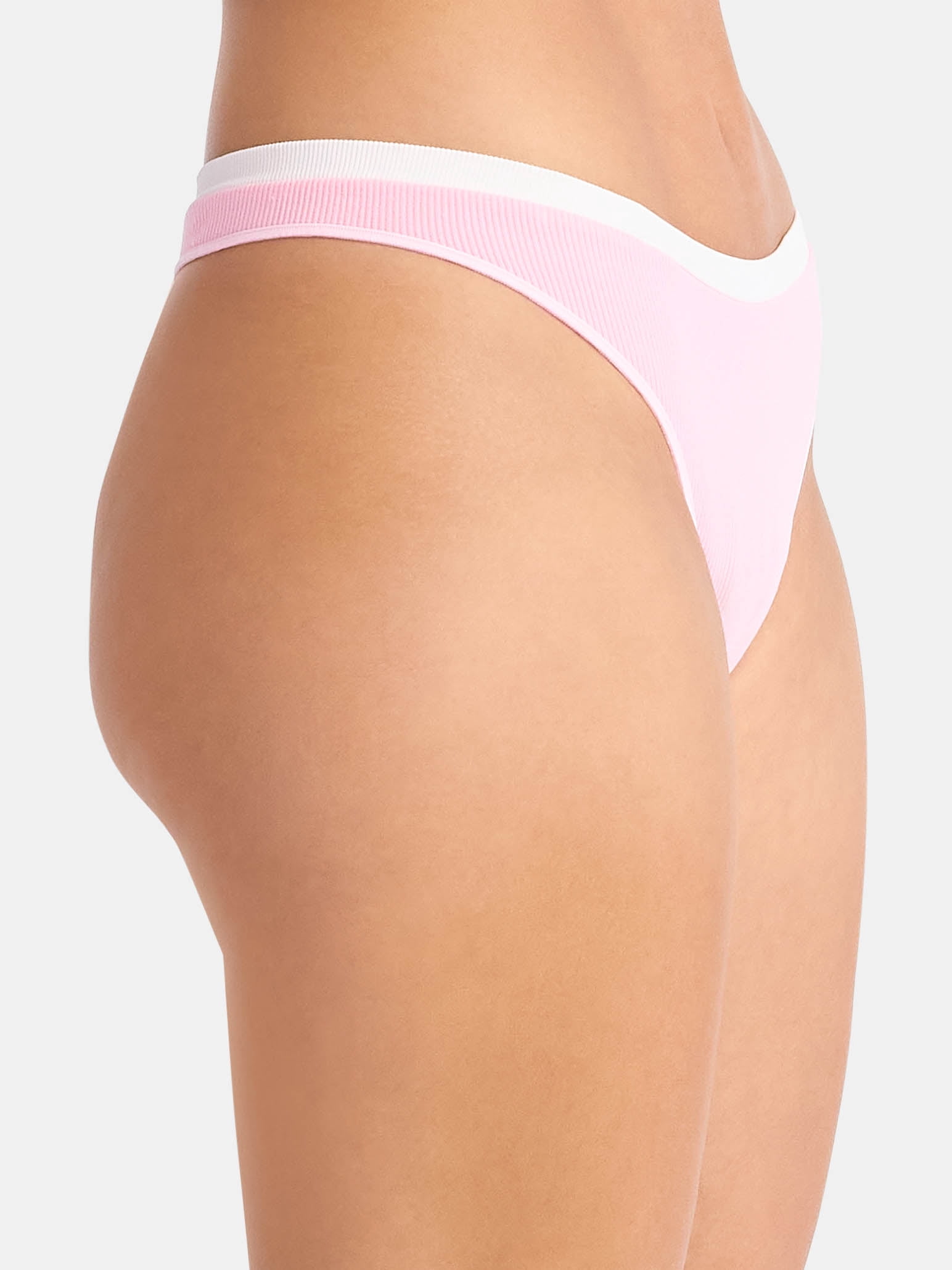 No Boundaries Women's Seamless Scoop Thong Panty, Sizes XS to XXXL