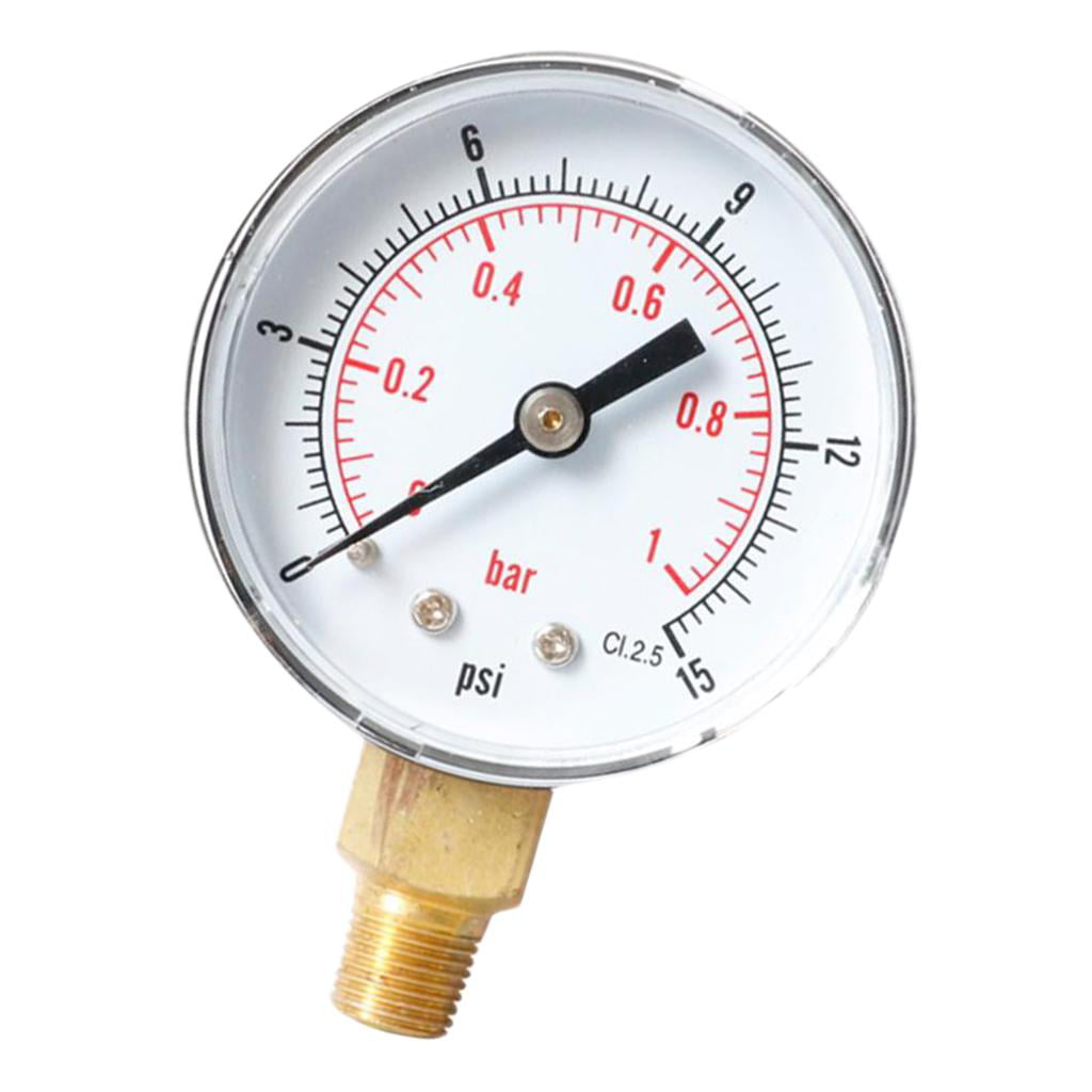 Air Pressure Gauge for Oil Gas Water TS-Y504 0-300psi 0-20bar 1/4BSPT Thread 