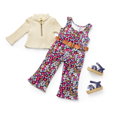 American Girl Courtney s Floral Jumpsuit for 18 inch Dolls