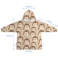 thumbnail image 7 of Cute Hedgehog Pattern Blanket Hoodies for Kids 6-13YR Oversize Wearable Blanket Hoodies for Boys Girls Teens, 7 of 7