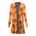 thumbnail image 3 of Honganda Women Halloween Printed Pattern Cardigan, Long Sleeve Loose Coat, 3 of 7