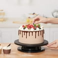 thumbnail image 6 of RKZDSR 12-Inch Plastic Rotating Cake Turntable, 360° Revolving Icing Stand, Non-Slip Base, Ideal for Cake Decorating & Baking, Black, 6 of 9