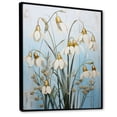 thumbnail image 2 of Designart "Simple Elegance In Blue And Gold V" Snowdrops Floater Framed Wall Art Living Room, 2 of 5