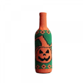 thumbnail image 1 of JUSTUP Halloween Wine Bottle Cover Pumpkin Skull Spider Pattern Knit Bottle Protection Bag Creative Halloween Elements Kitchen Decor (Orange, One Size) M01, 1 of 5