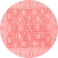 thumbnail image 1 of Ahgly Company Indoor Round Oriental Red Traditional Area Rugs, 6' Round, 1 of 4