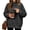 Dark Gray, variant on Animal Print Top Womens Fleece Mock Neck Leopard Pullover Long Sleeve Fall Tops for Women Streetwear Tunic for Women Casual Tops