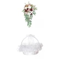 thumbnail image 1 of Ramo de boda de rosas artificiales románticas, cesta para niña, boda perfecl ramos de novia, 1 of 8