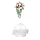 thumbnail image 1 of Artificial Rose Wedding Bouquet Holding Flower Girl Basket Party, 1 of 9