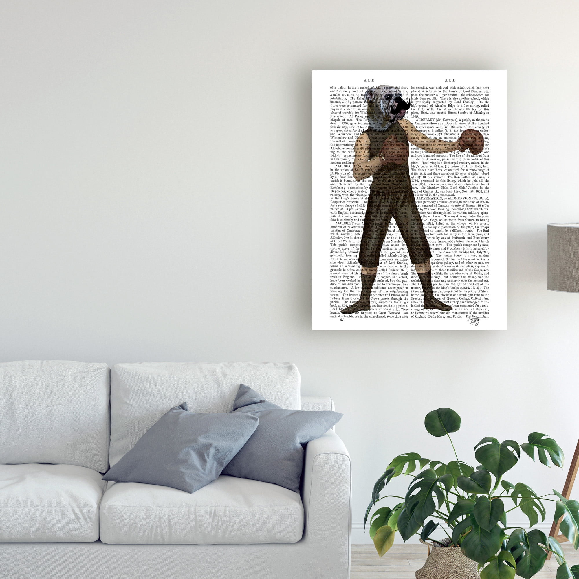 Trademark Fine Art 'Boxing Bulldog, Full' Canvas Art by Fab Funky