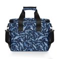 thumbnail image 7 of FORMRS Insulated Cooler Bag 24 Cans Capacity Soft Leakproof Lunch Box with Side Pockets, Watercolor Shark Pattern, 7 of 7