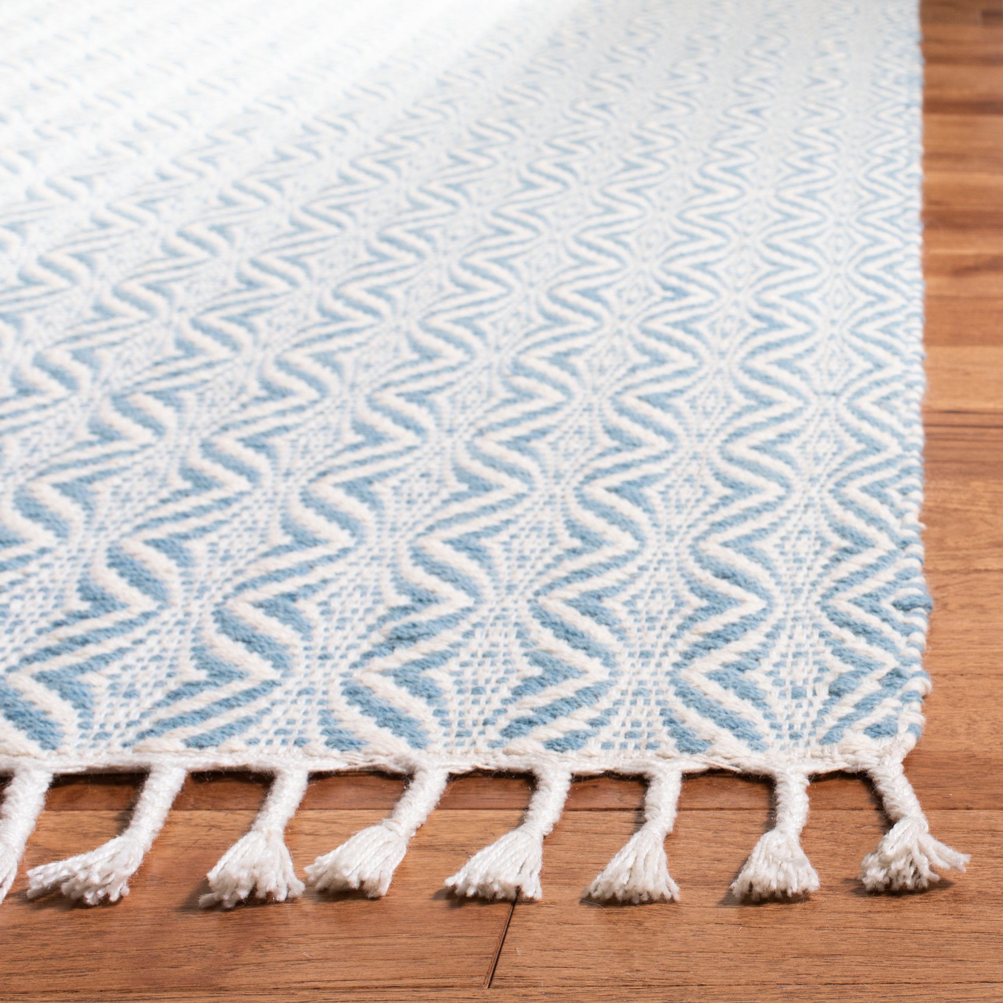 SAFAVIEH Natura Mesa Geometric Striped Area Rug, Blue, 9' x 12'