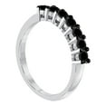 thumbnail image 3 of Aonejewelry 0.25 Ct. Ttw 7 Stone Black Diamond Enagement Ring In 10K White Gold, 3 of 4