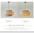 thumbnail image 4 of Arturesthome Hemp Rope and Rattan cylindrical chandelier,Nordic Retro lampshade,Wabi sabi lamp,Rattan Hanging Lamp,Living Dining Room Decor,Light Fixture, 4 of 11