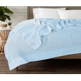 thumbnail image 4 of Pure 100% Organic Cotton Thermal Soft Lightweight Adult Cellular Blanket (Blue,, 4 of 9