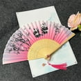 thumbnail image 3 of 2025 Folding Hand Fans - Chinese Style Bamboo Dance Fans for Line Dancing, Popping & Clap Dancing - Large Decorative Handheld Fans for Women, Men, Weddings & Parties, 3 of 7
