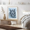 thumbnail image 6 of Diamond Art Kit for Adults, White Tiger Blue Eyes Snow Portrait Diamond Painting for Adults Beginners, 5D DIY Diamond Art Painting Kits, Colorful Diamond Painting Craft for Home Decor 12x16, 6 of 7