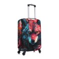 thumbnail image 3 of Daiia Red Flame Wolf Head Luggage Cover, Thickened Washable Travel Luggage Covers, Elastic Unique Baggage Covers for 18-20 inch Luggage-X-Large, 3 of 9