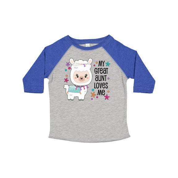 Inktastic My Great Aunt Loves Me- cute and happy llama Boys or Girls Toddler T-Shirt