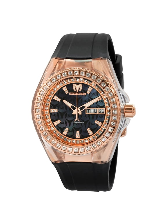 Women's TM-121176 Cruise Quartz Chronograph Black Dial Watch