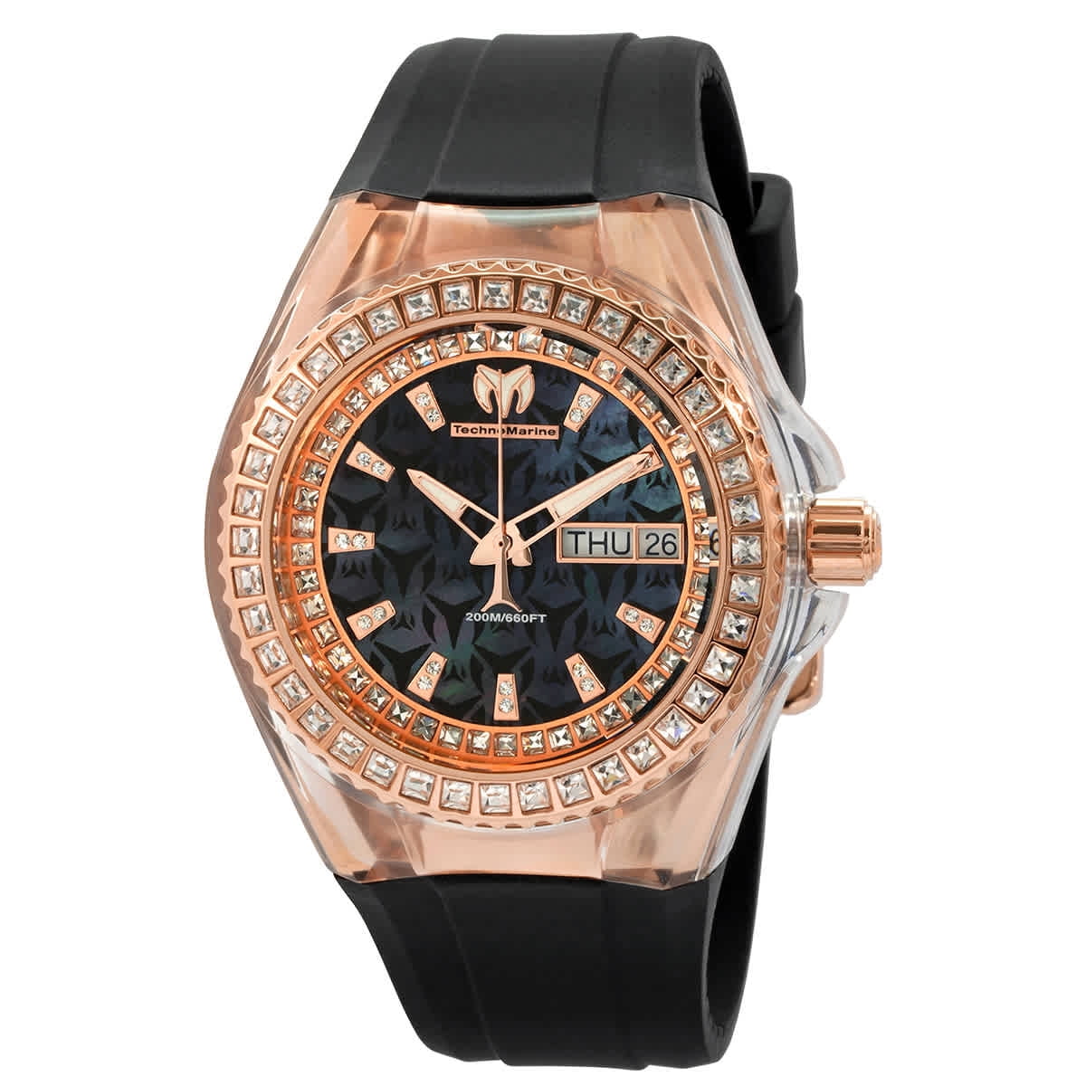 Technomarine Women's TM-121176 Cruise Quartz Chronograph Black Dial Watch