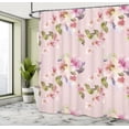 thumbnail image 4 of Ambesonne Floral Shower Curtain, Watercolor Shabby Ornaments, 69"Wx84"L, Pale Salmon, 4 of 4